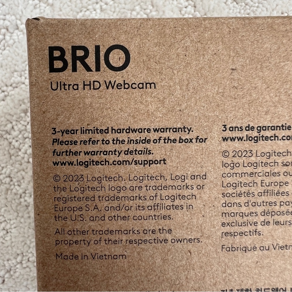 NWT Logitech Brio Ultra HD Webcam - Picture 5 of 6